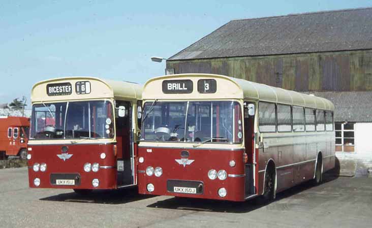 Red Rover AEC Reliance Plaxton Derwent 106 105